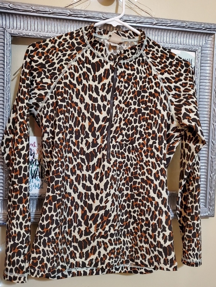 Tory Burch Leopard print Rash Guard  SOLDOUT!